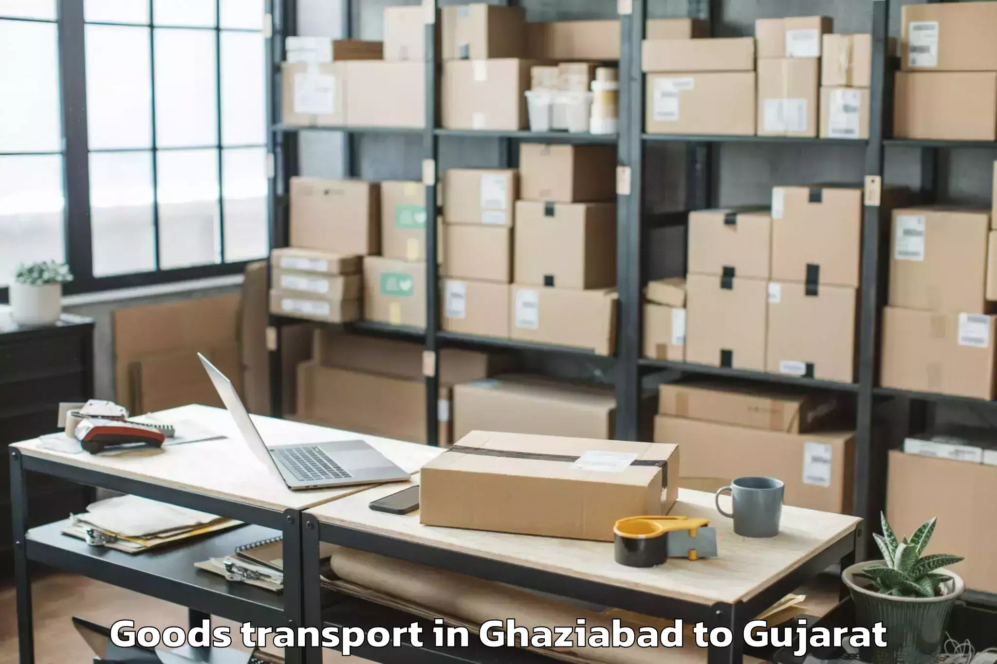 Discover Ghaziabad to Santrampur Goods Transport